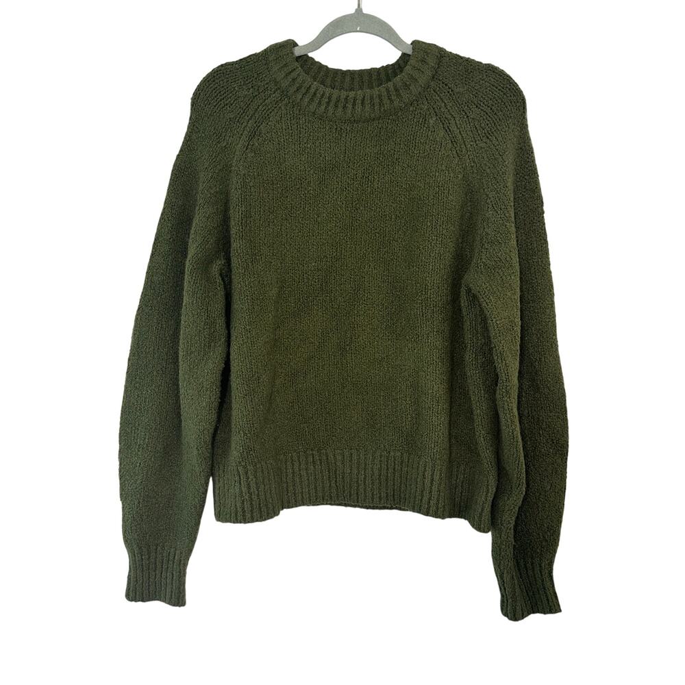 BANANA REPUBLIC Boucle Pullover Sweater Bright Moss Green - Sz Medium - NWT - Picture 2 of 6